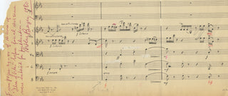 Berger, Arthur. (1912–2003) "Ideas of order"—Fragment of corrected proof page with autograph inscription