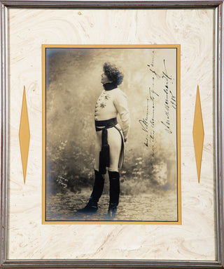 Bernhardt, Sarah. (1844-1923) Large Signed Photograph as Napoleon II