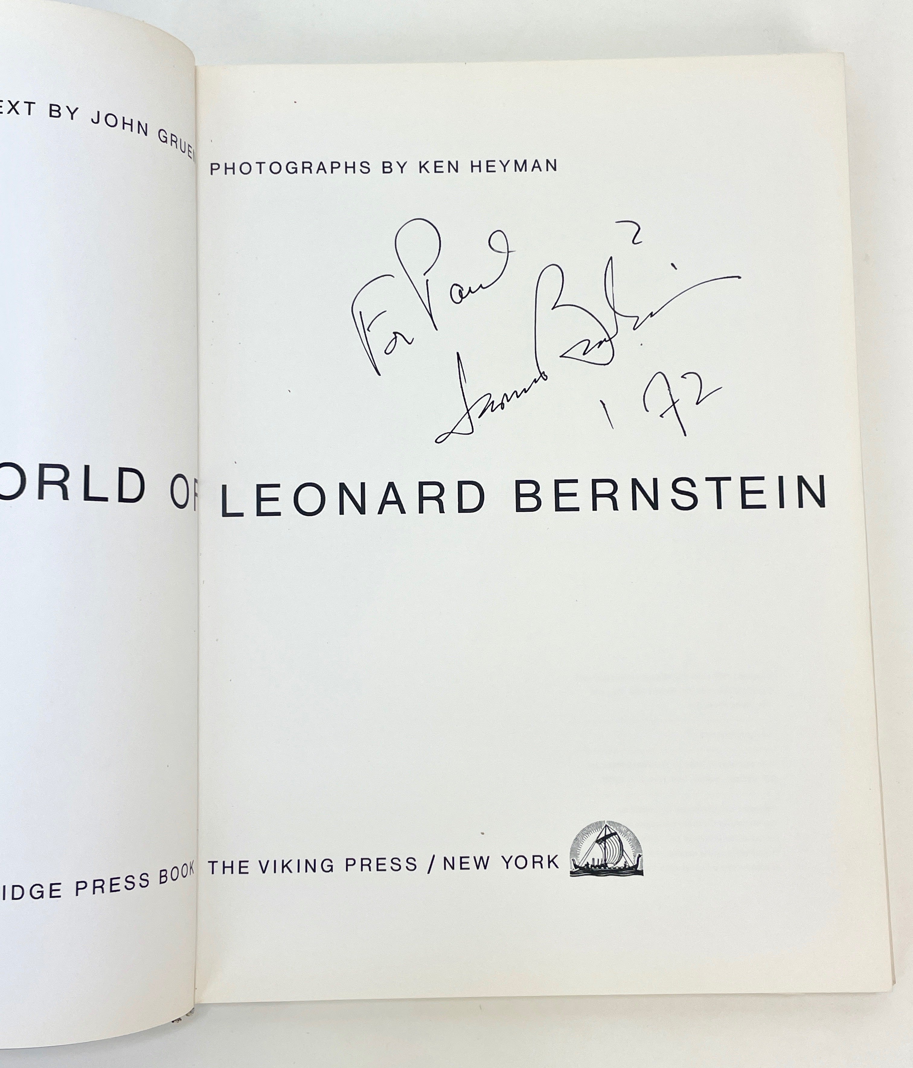 Bernstein, Leonard. (1918–1990) [Gruen, John. (1926–2016) & Heyman