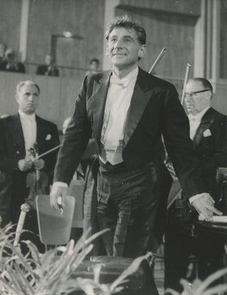 Bernstein, Leonard. (1918–1990) Two photographs, Berlin 1960