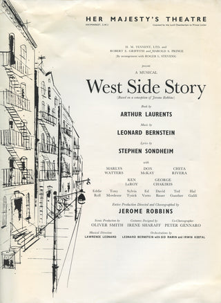 [Bernstein, Leonard. (1918-1990)] "West Side Story" - Signed 1958 Souvenir Program