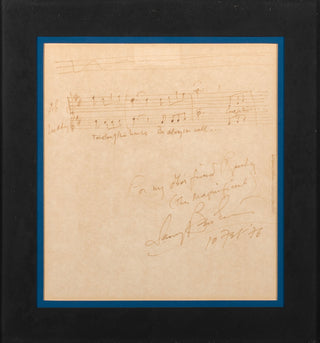 Bernstein, Leonard. (1918–1990) "1600 Pennsylvania Avenue" - Autograph Musical Quotation Singed