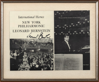 Bernstein, Leonard. (1918–1990) 1958 - 59 New York Philharmonic World Tour Program  - SIGNED