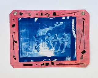 Koestenbaum, Wayne (b. 1958) Bette Davis “In Person and on Film” with Bathing-Suited Stars (Including Louise Campbell and John Payne Cyanotype Assemblage, 2025