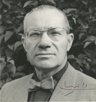 Bill, Max. (1908–1994) [Staber, Margit.] Signed Photograph for the 1965 Galleria Flaviana Exhibition