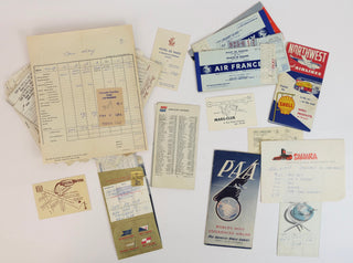 Holiday, Billie. (1915–1959) The Touring Life of Billie Holiday Ephemera Collection, including Airline Tickets and Hotel Receipts