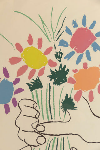 [Bishop, Elizabeth. (1911 - 1979)] Picasso, Pablo. (1881–1973) [Bidart, Frank. (b. 1939)] Picasso "Bouquet of Peace" Lithograph - INSCRIBED BY ELIZABETH BISHOP TO FRANK BIDART