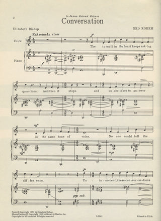 Bishop, Elizabeth. (1911 - 1979) & Rorem, Ned. (1923-2022)[Bidart, Frank. (b. 1939)] "Visits to St. Elizabeths" - INSCRIBED BY BISHOP TO BIDART
