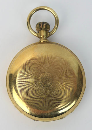 Bishop, Elizabeth. (1911 - 1979) [Bidart, Frank. (b. 1939)][Watch] Auguste Saltzman, Chaux de Fonds An 18K gold key wind full hunter pocket watch - EX-ELIZABETH BISHOP
