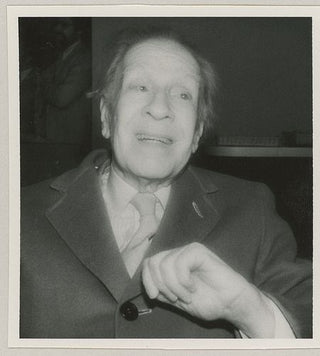 Borges, Jorge Luis. (1899-1986) Original Photograph in Austin, TX (1982)
