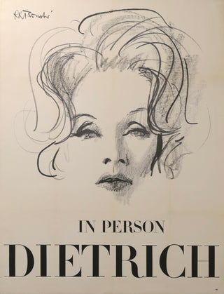 [Dietrich, Marlene (1901-1992)] Bouché, René. (1905 - 1963) "IN PERSON: DIETRICH" - Original Poster EX-MARLENE DIETRICH