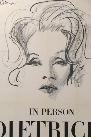 [Dietrich, Marlene (1901-1992)] Bouché, René. (1905 - 1963) "IN PERSON: DIETRICH" - Original Poster EX-MARLENE DIETRICH