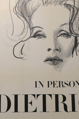 [Dietrich, Marlene (1901-1992)] Bouché, René. (1905 - 1963) "IN PERSON: DIETRICH" - Original Poster EX-MARLENE DIETRICH