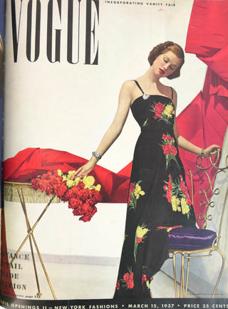 [Halston, Roy. (1932–1990)] [Gallo, Richard. (1946 - 2007)?] Bound Collection of Original 1937 Vogue Retail Editions - INSCRIBED TO HALSTON