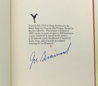 Brainard, Joe. (1942-1994) "New Work" - SIGNED AND WITH AN ORIGINAL DRAWING (1973)