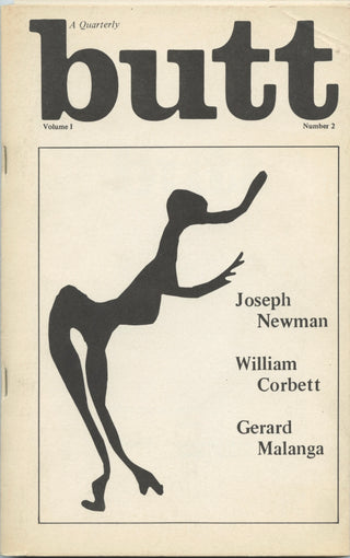 [Brainard, Joe. (1941-1994)] Corbett, William. (1942-2018) [Malanga, Gerard. (b. 1943) & Newman, Jospeh. (1936-2015)] [Bidart, Frank. (b. 1939)] "butt. A Quarterly Vol. 1 No. 2" - With TLS from William Corbett to Frank Bidart