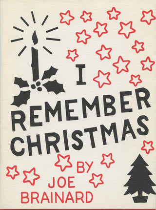 Brainard, Joe. (1942-1994) [Corbett, William. (1942-2018)]  [Bidart, Frank. (b. 1939)] "I Remember Christmas" - Inscribed by William Corbett to Frank Bidart