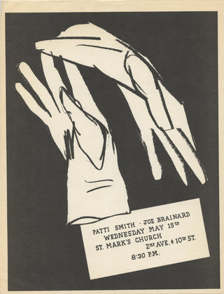 [Brainard, Joe. (1941-1994) & Smith, Patti. (b. 1946)] "Patti Smith & Joe Brainard: St. Mark's Church Wednesday May 15th"