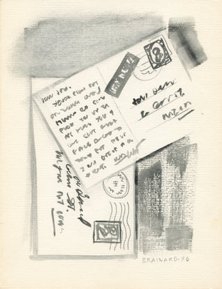 Brainard, Joe. (1941-1994) Untitled ("Letters, Trompe L'Oeil"), 1990