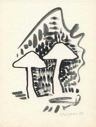 Brainard, Joe. (1941-1994) Untitled ("Mushrooms"), 1990
