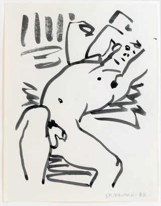 Brainard, Joe. (1942-1994) [Bidart, Frank. (b. 1939)] Nude Male ("Untitled, Male Odalisque"), 1988