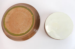 Brainard, Joe. (1941 - 1994) [Bidart, Frank. (b. 1939)] Two Pottery Bowls, including one INSCRIBED TO FRANK BIDART