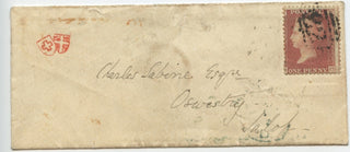 Browning, Elizabeth Barrett. (1806–1861) Envelope Addressed to Charles Sabine, Oswestry - ATTRIBUTED, view 1