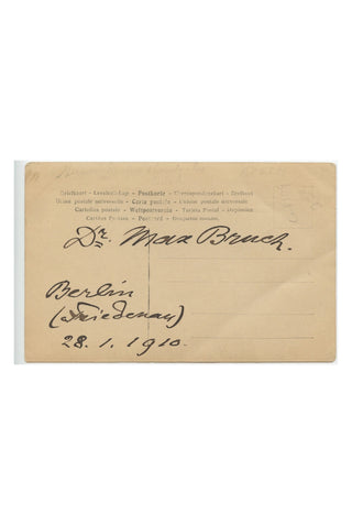 Bruch, Max. (1838–1920) Signed Photograph Postcard, Berlin-Friedenau, 1910, view 2
