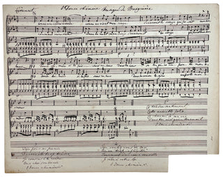 Bruguière, Edouard. (1793-1863) & Desbordes-Valmore, Marceline. (1786-1859) O Douce chimère. Vocal duet in manuscript
