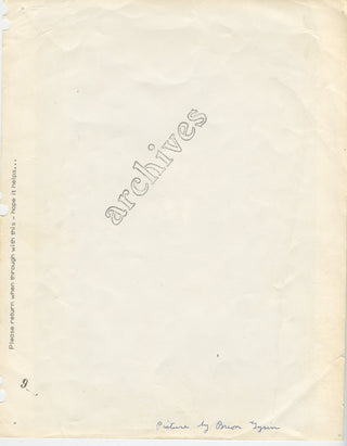 Burroughs, William S. (1914–1997) [Gysin, Brion. (1916–1986)] Original Photograph by Brion Gysin, Annotated by Burroughs, with Autograph Envelope