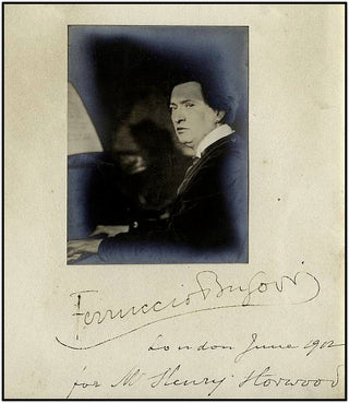 Busoni, Ferruccio. (1866-1924) Impressive Signed Photograph