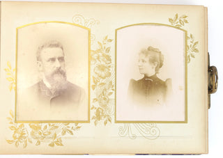 [Cabinet Card Photography] Cabinet and CDV Photograph Collection in Beautiful Velvet Album