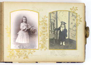 [Cabinet Card Photography] Cabinet and CDV Photograph Collection in Beautiful Velvet Album
