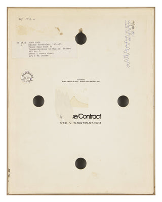 Cage, John. (1912–1992) Études Australes - Four Autograph Musical Manuscripts