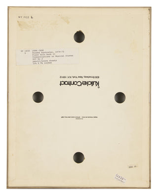 Cage, John. (1912–1992) Études Australes - Four Autograph Musical Manuscripts