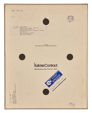 Cage, John. (1912–1992) Études Australes - Four Autograph Musical Manuscripts