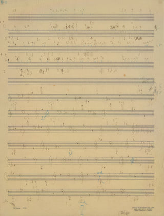 Cage, John. (1912–1992) Études Australes - Four Autograph Musical Manuscripts