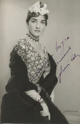 Callas, Maria. (1923–1977) [Luxardo, Elio. (1908 - 1969)] Signed Tosca Photograph