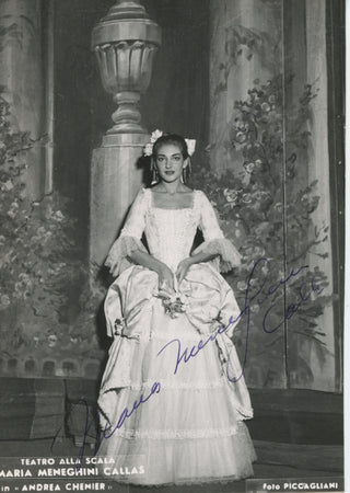 Callas, Maria. (1923–1977) [Piccagliani] Signed "Andrea Chenier" Photograph, 1954