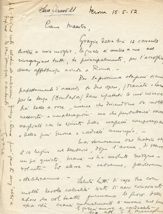 [Italian Opera] [Callas, Maria. (1923-1977)], (Barbieri, Fedora. (1920-2003) etc. Archive of Letters, Telegrams, and Ephemera from the Teatro Opera Roma, 1945-1980s