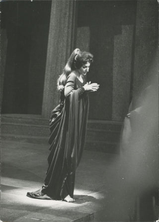 Callas, Maria. (1923–1977) Four Photographs at La Scala - "Medea," "Alceste" and "Turandot"