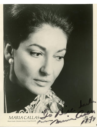 Callas, Maria. (1923–1977) Signed Christian Steiner Photograph