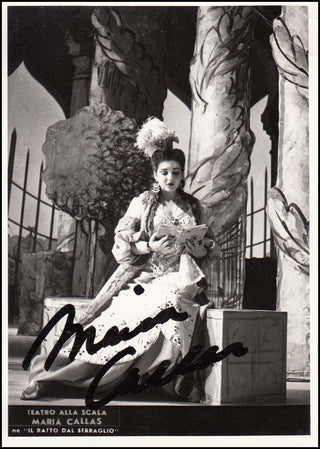 Callas, Maria. (1923–1977) Early Signed "Constanza" Photograph