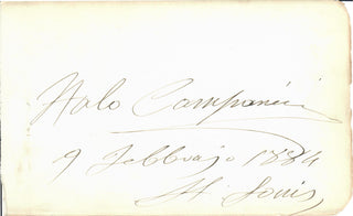 Campanini, Italo. (1845–1896) Autograph Signature