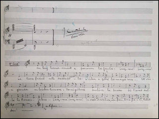 Canteloube, Josephe. (1879-1957) "Hymne des Gaules" - Autograph Musical Manuscript