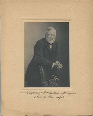 Carnegie, Andrew. (1835–1919) Signed Photograph