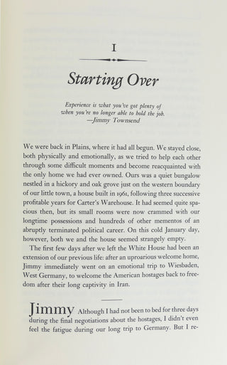 Carter, Jimmy. (1924-2025) & Carter, Rosalynn. (b. 1927)  [Newman, Phyllis. (1933-2015)] [Green, Adolph. (1914-2002)] "Everything to Gain" – Signed and Inscribed to Adolph Green and Phyllis Newman