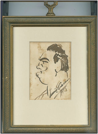 Caruso, Enrico. (1873-1921) Signed Caricture Self-Portrait