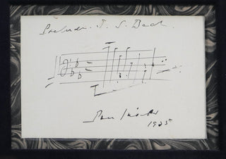 Casals, Pablo. (1876–1973) Prelude from Cello Suite No. 4 - Autograph Musical Quotation