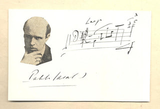 Casals, Pablo. (1876–1973) Autograph Musical Quotation